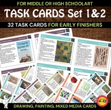 *Art Task Cards for Early Finishers - Art Sub Lessons Set 