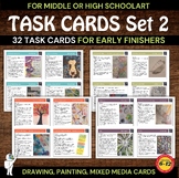 Art Project Task Cards for Early Finishers - Set 2 (16 Cards)