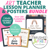 Art Teacher Lesson Planner & Poster BUNDLE