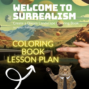 Preview of Art Teacher Lesson // Surrealism Coloring Page Guide w/ Presentation Slides