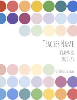 Preview of Art Teacher Planner for Ceramics/Sculpture High School 2022-23 Fully Editable