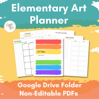 Preview of Art Teacher Planner for Elementary Art 