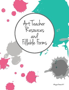 Preview of Art Teacher Resources, Fillable Forms, and Sub Folder!