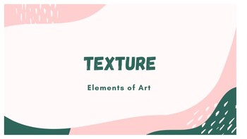Preview of Art Texture lessons with examples and creative assignment