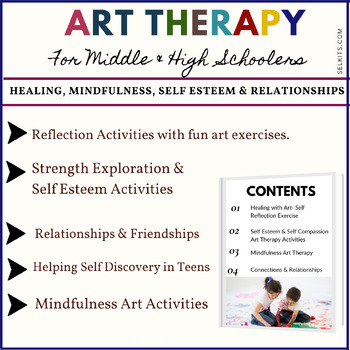 Preview of Art Therapy for Middle Schoolers- School Counselling Resources- Healing thro Art