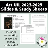 Art UIL Study Slides and Study Worksheets for 2023-2025
