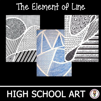 Preview of Line Sampler. High School Art Lesson Plan with narrated video demo