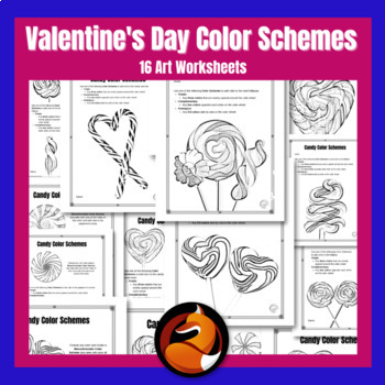 Preview of Art Valentine's Activity Colored Pencil Middle School Art High School Art