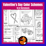 Art Valentine's Activity Colored Pencil Middle School Art 