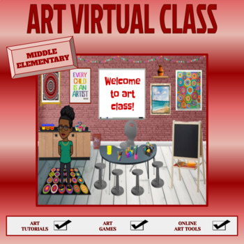 Preview of Art Virtual Class for Middle Elementary