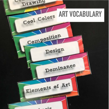 Preview of ART ROOM: Art Vocabulary Classroom Word Wall 81 TERMS