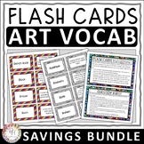 Art Vocabulary Term Flash Cards | Vocabulary Review Games 