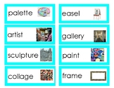Art Vocabulary Letter Wall and/or Center Word Cards