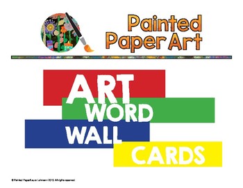 Preview of Art Vocabulary Word Wall