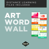 Art Vocabulary Word Wall Cards - Distance Learning Option!