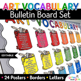 Art Vocabulary Words Bulletin Board: Editable Posters for 