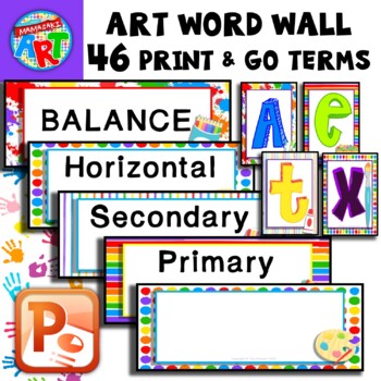 Preview of Art Word Wall Elementary
