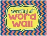 Art Word Wall Vocabulary Words