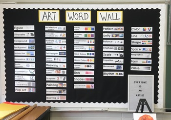 Preview of Art Word Wall with Visuals