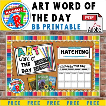 Preview of Art Word of the Day Activity