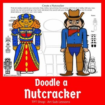 Preview of Art Worksheet: Nutcracker - Early Finishers Art Subs Printable Activities