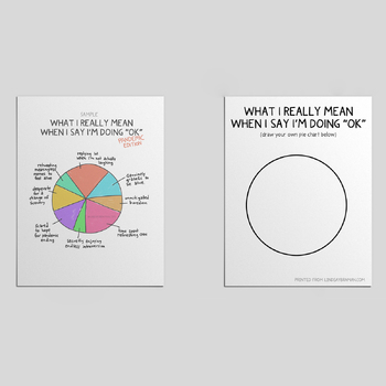 Preview of Art Worksheet - Therapy Pie Chart by Lindsay Braman MA