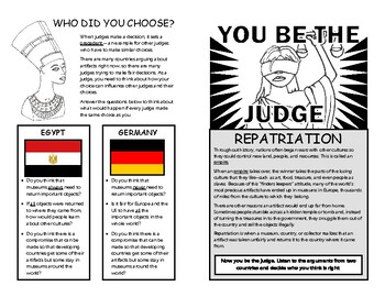 Preview of "You Be the Judge" Pamphlet - The Case of the Bust of Nefertiti Repatriation