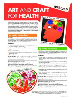 Preview of Art and Craft for Health. Australian Curriculum.