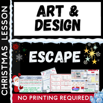 Preview of Art and Design Christmas Quiz Escape Room