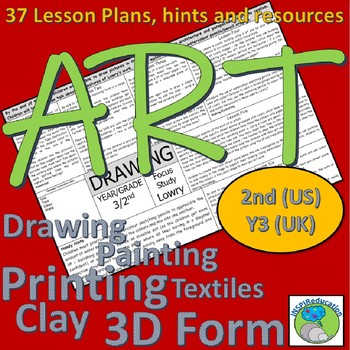 Preview of Art Lesson Plans for 2nd Grade (Y3 UK) Lesson plans, artists, resources, hints