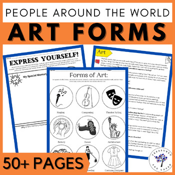 Preview of People Around the World Activities & Forms of Art Research Graphic Organizers