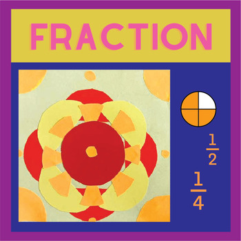 Preview of Math Art activity is a 4th Grade fraction art craftivity