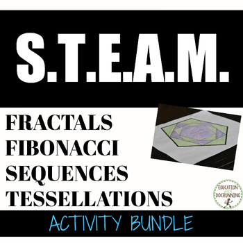 Fibonacci Sequence, Tessellations and Fractals - 3 Math Enrichment Activities