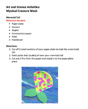 Preview of Art and Science Activities - Mystical Creature Week