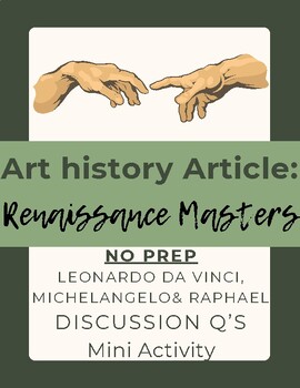 Preview of Art history:The Renaissance Masters | Leonardo Da Vinci | Michelangelo | Raphael