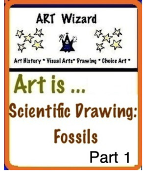 Preview of Scientific Drawing: Fossils - Part 1 (8 Printables) STEAM Art Lesson, Earth Day