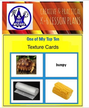 Preview of Art Elements -  Texture, Matching Picture Task Cards  (15 pg) K-3 ELL/ESL