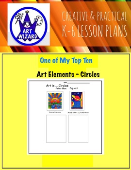 Preview of Art Elements - Circles (14 Printable Open Ended Worksheets), Art Lesson