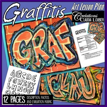 Preview of Graffitis: Art Lesson Plan for Kids