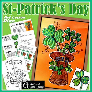 Preview of St. Patrick's Day Collective Art Activity and Lesson for Kids: St-Patrick's Day