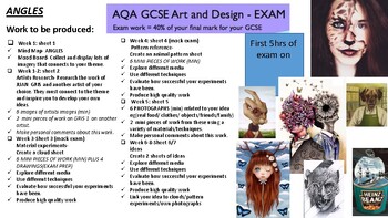 Preview of Art lesson resources- Angles/Cubism images.