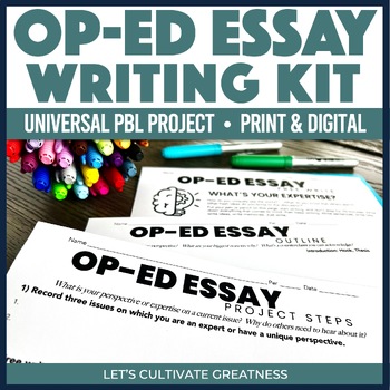 Writing PBL Project: Op-Ed Research & Essay Project