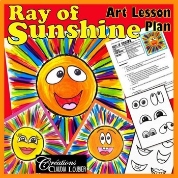 Preview of Summer : Ray of Sunshine - Art Lesson Plan