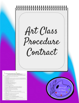 Preview of Art room procedures contract