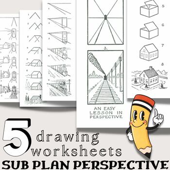 Preview of Art sub plan , Perspective lesson, Drawing fundamentals for high school