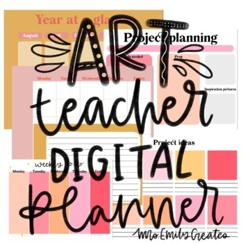 Preview of Art teacher digital planner