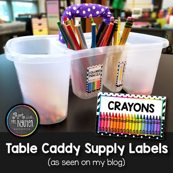 Art with Mrs. Nguyen's Table Supply Caddy Labels (Freebie)
