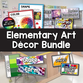 Preview of Elementary Art Decor Bundle (Art Posters)