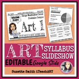 Art Syllabus Slideshow Presentation for High school and Mi