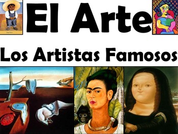 Preview of Spanish-Speaking Artists and Paintings Culture and Vocabulary Unit